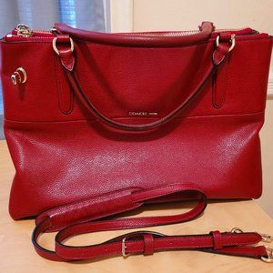 2018 Red Leather Coach Handbag